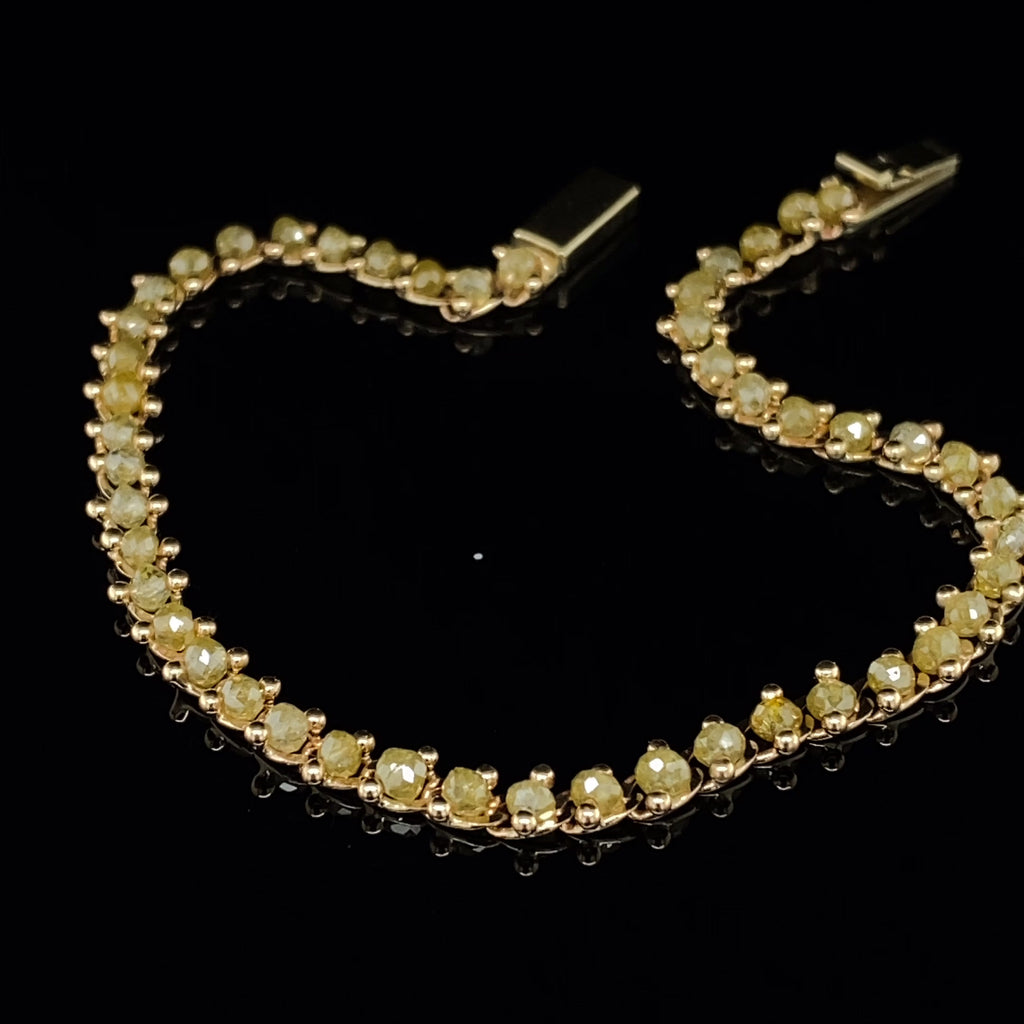 Myriam Oude Vrielink - 14k Yellow Gold Yellow Diamond Bracelet - DESIGNYARD, Dublin Ireland.