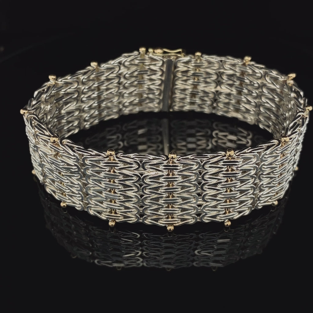 Myriam Oude Vrielink - Sterling Silver 14k Yellow Gold King Bracelet - DESIGNYARD, Dublin Ireland.