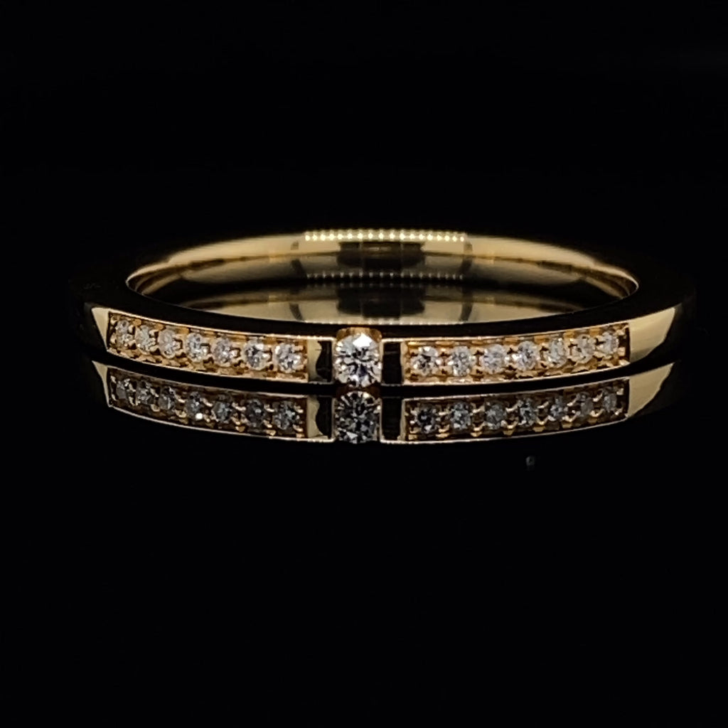Meister - 18k Yellow Gold Diamond wedding Ring - DESIGNYARD, Dublin Ireland