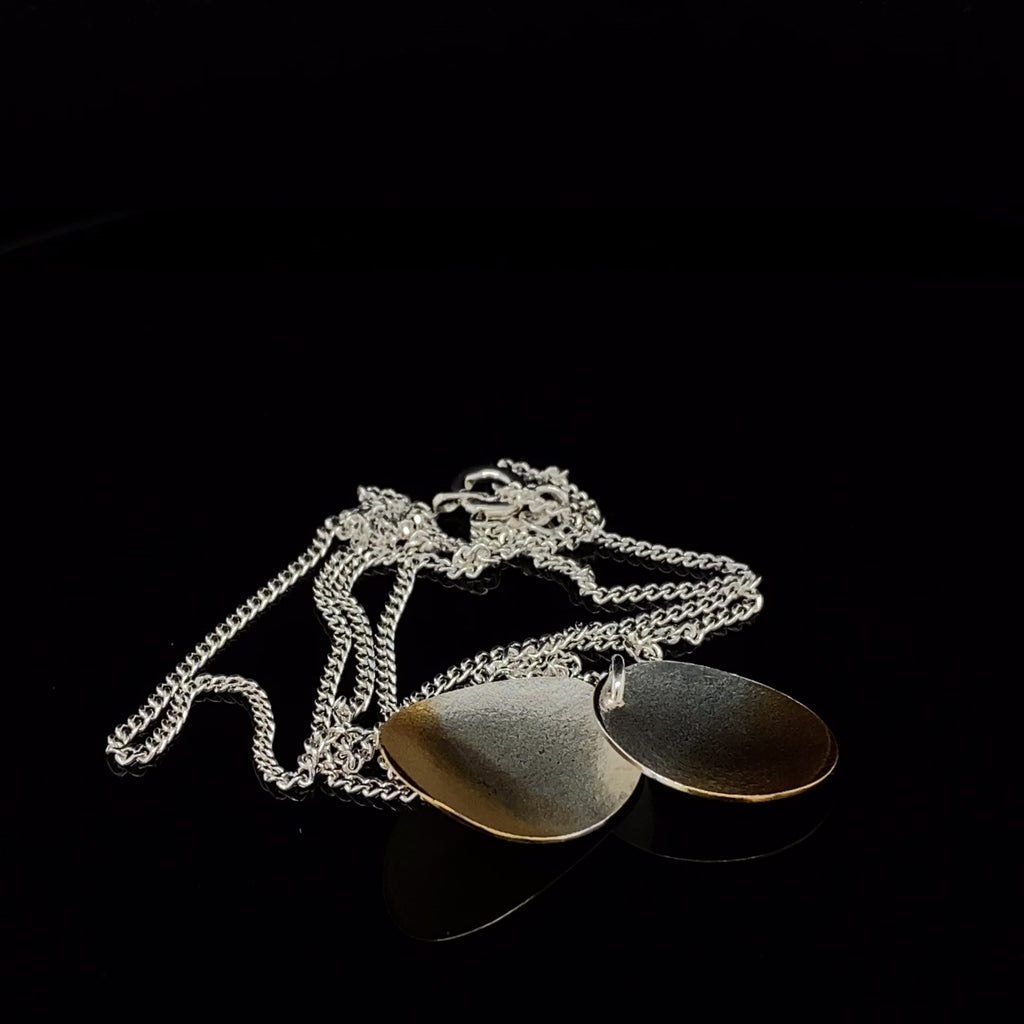 Kokkino - Electra Double Layer Yellow Gold Plated Silver Necklace - DESIGNYARD, Dublin Ireland.