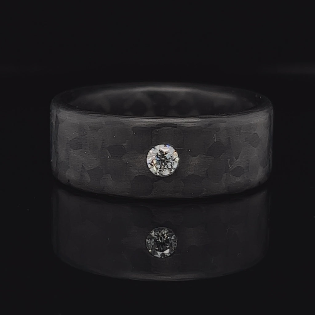 Anne Cohen C6 - Carbon Elemental Diamond Ring - DESIGNYARD, Dublin Ireland.