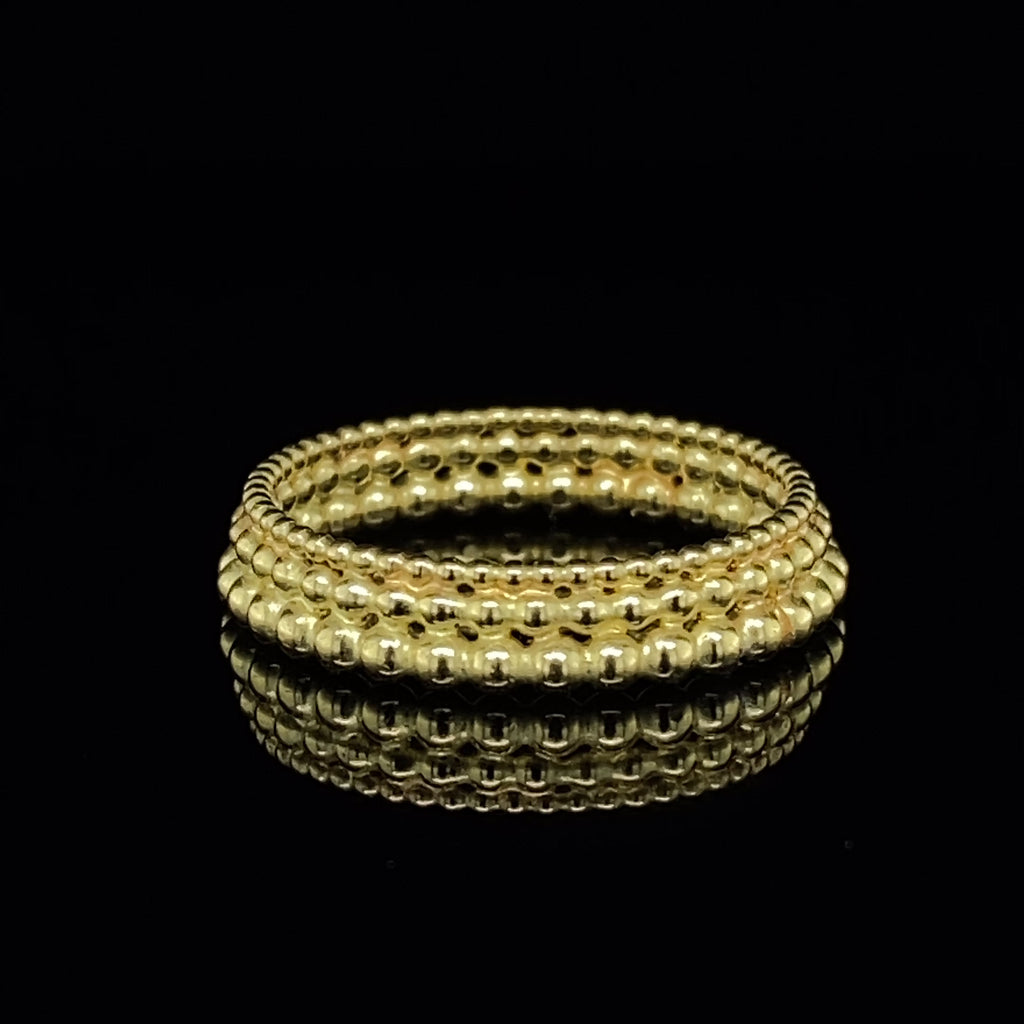 Atelier Luz - 18k Yellow Gold Three Row Bubble Wedding Ring - DESIGNYARD, Dublin Ireland.