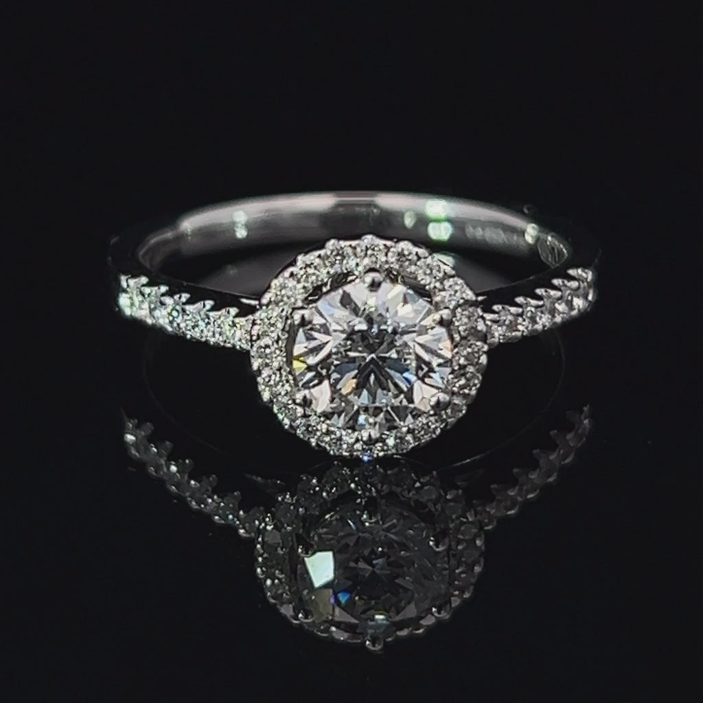 18k White Gold Aureola Diamond Engagement Ring designyard contemporary jewellery gallery dublin ireland