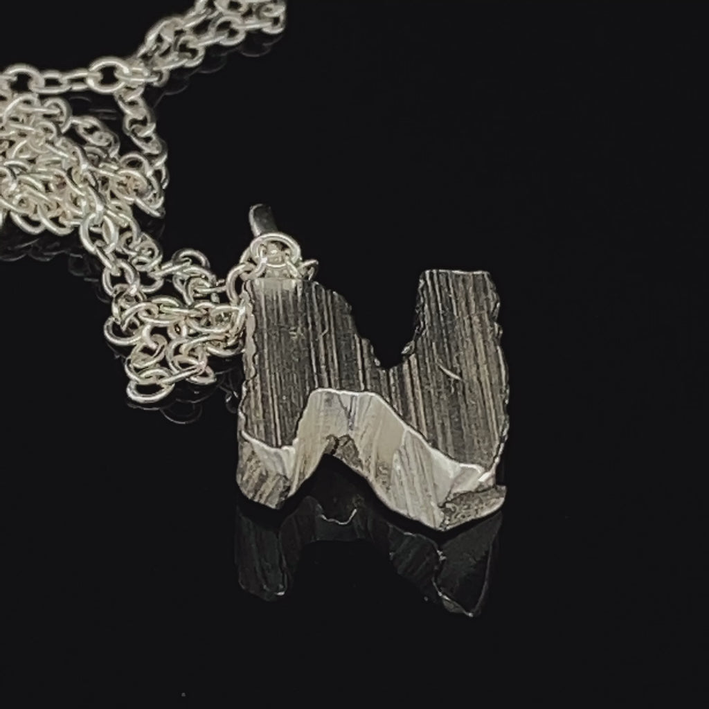 Xavier Lafford - Sterling Silver Chunky N Pendant - DESIGNYARD, Dublin Ireland.