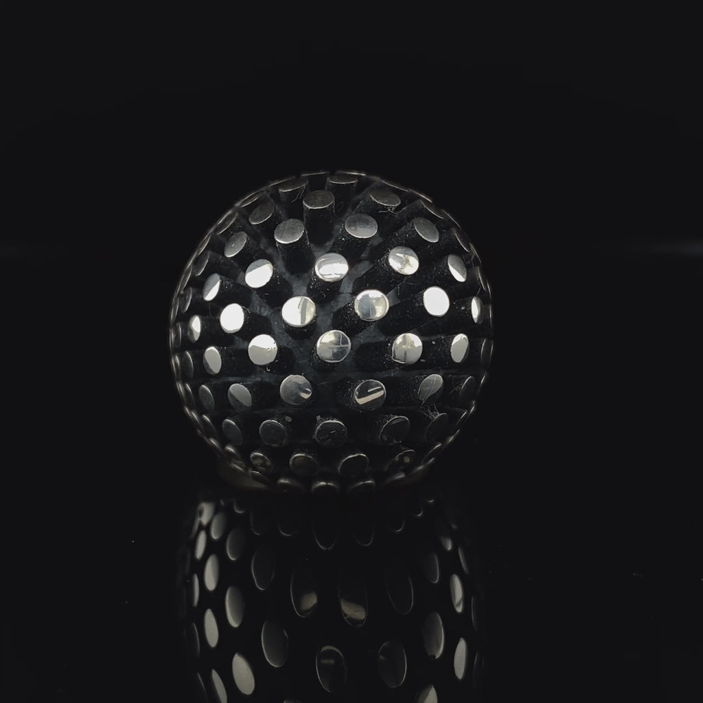 Sarah Herriot - Silver Oxidised Manhattan Ring - DESIGNYARD, Dublin Ireland.