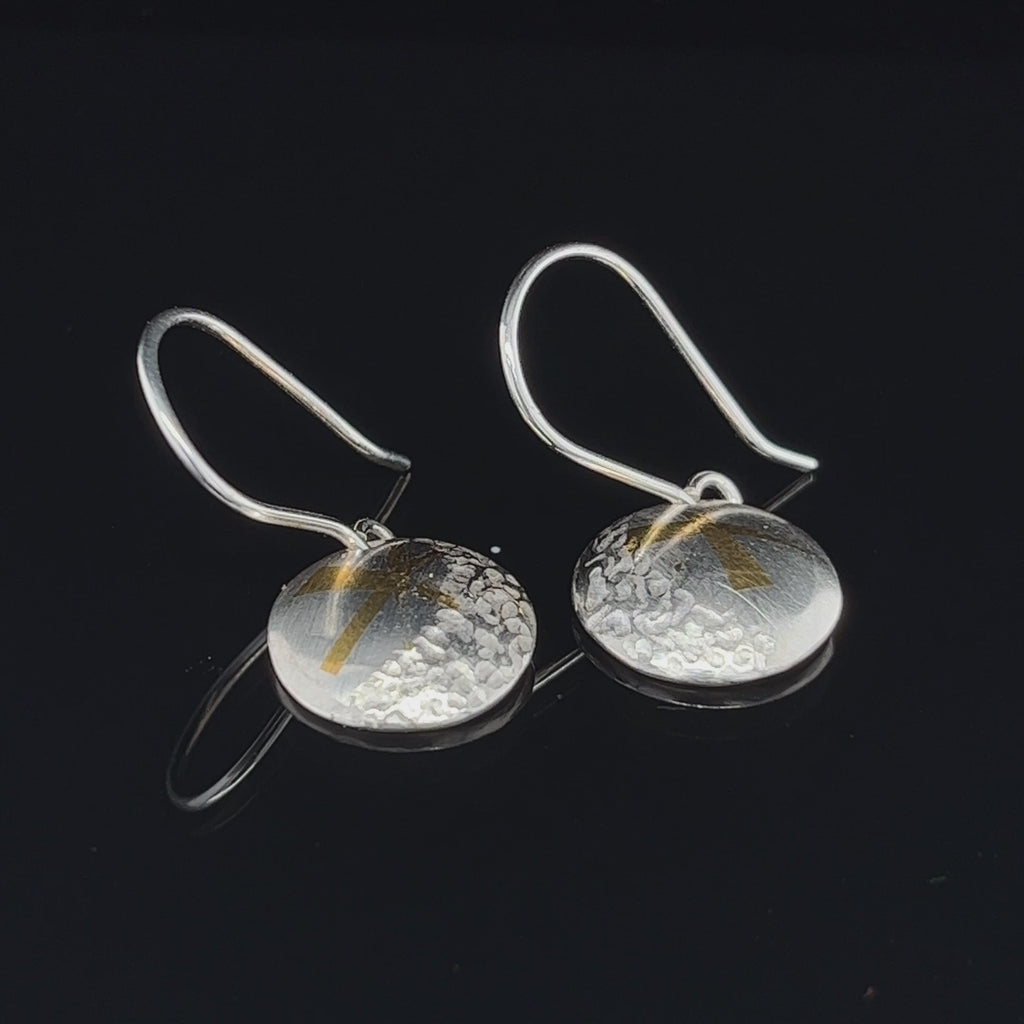 Cassie McCann - Sterling Silver Coolyemoon Drop Earrings - DESIGNYARD, Dublin Ireland.
