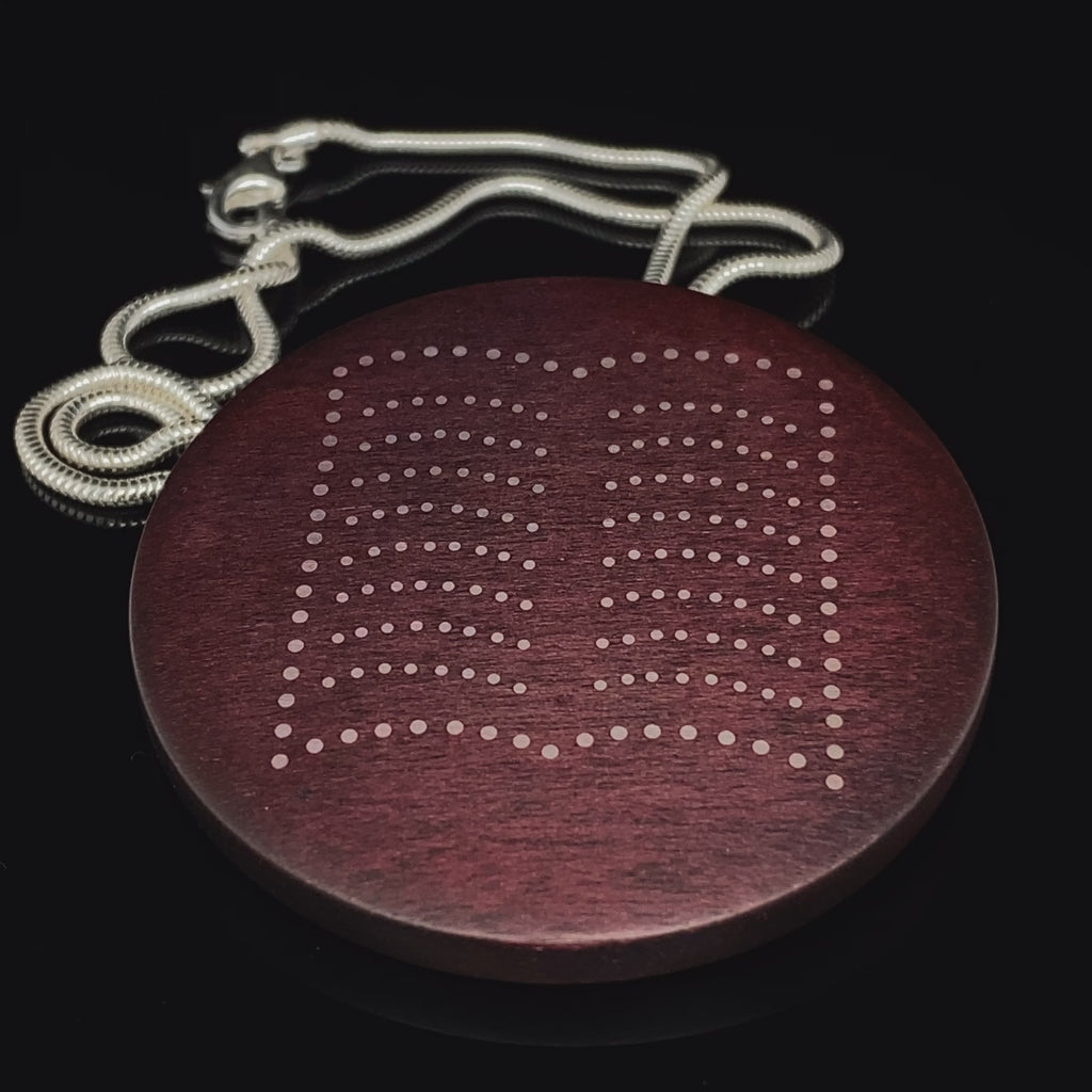 Roger Bennett - Sterling Silver Maple Open Book Inlaid Pendant - DESIGNYARD, Dublin Ireland.