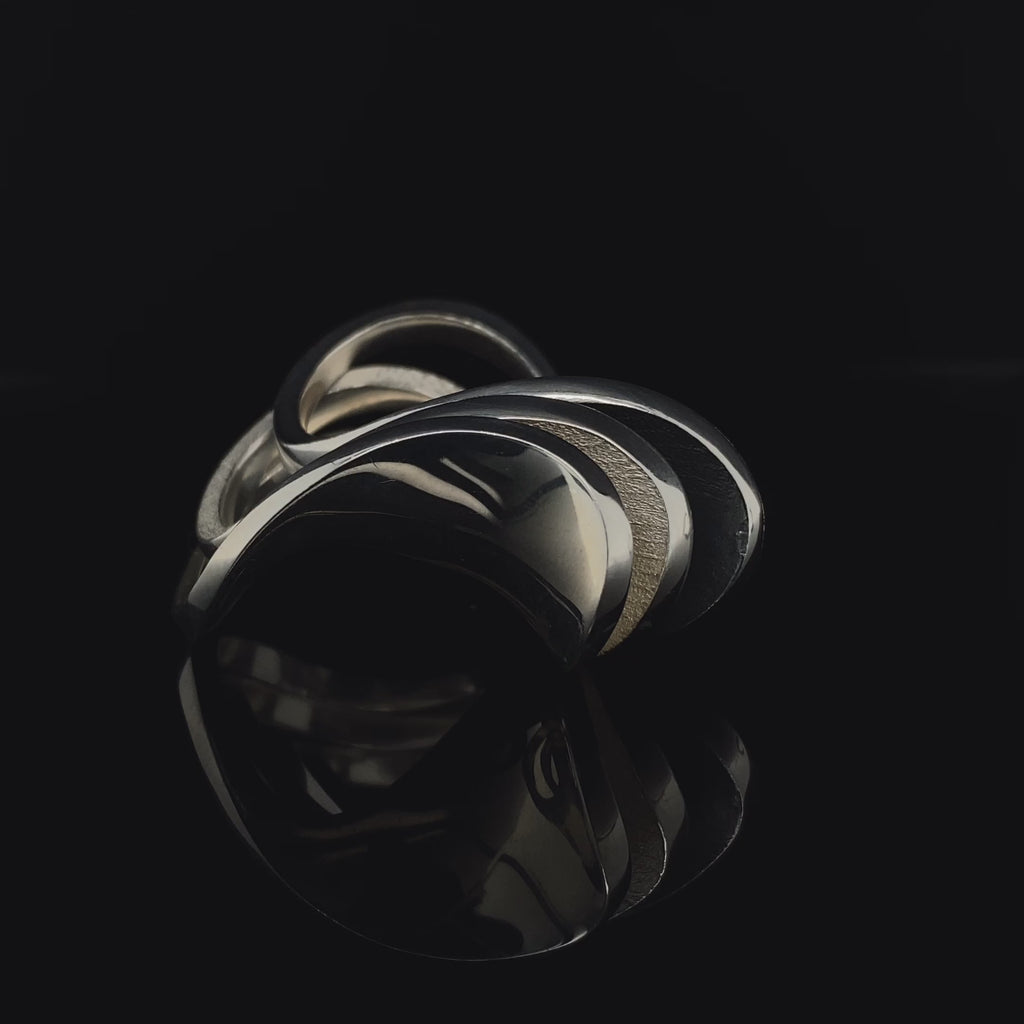 Video of Sarah Herriot's Contemporary Silver Spooning Statement Rings. Available on DESIGNYARD.com and in our Jewellery Shop Dublin, Ireland. Free Worldwide Shipping with DHL.