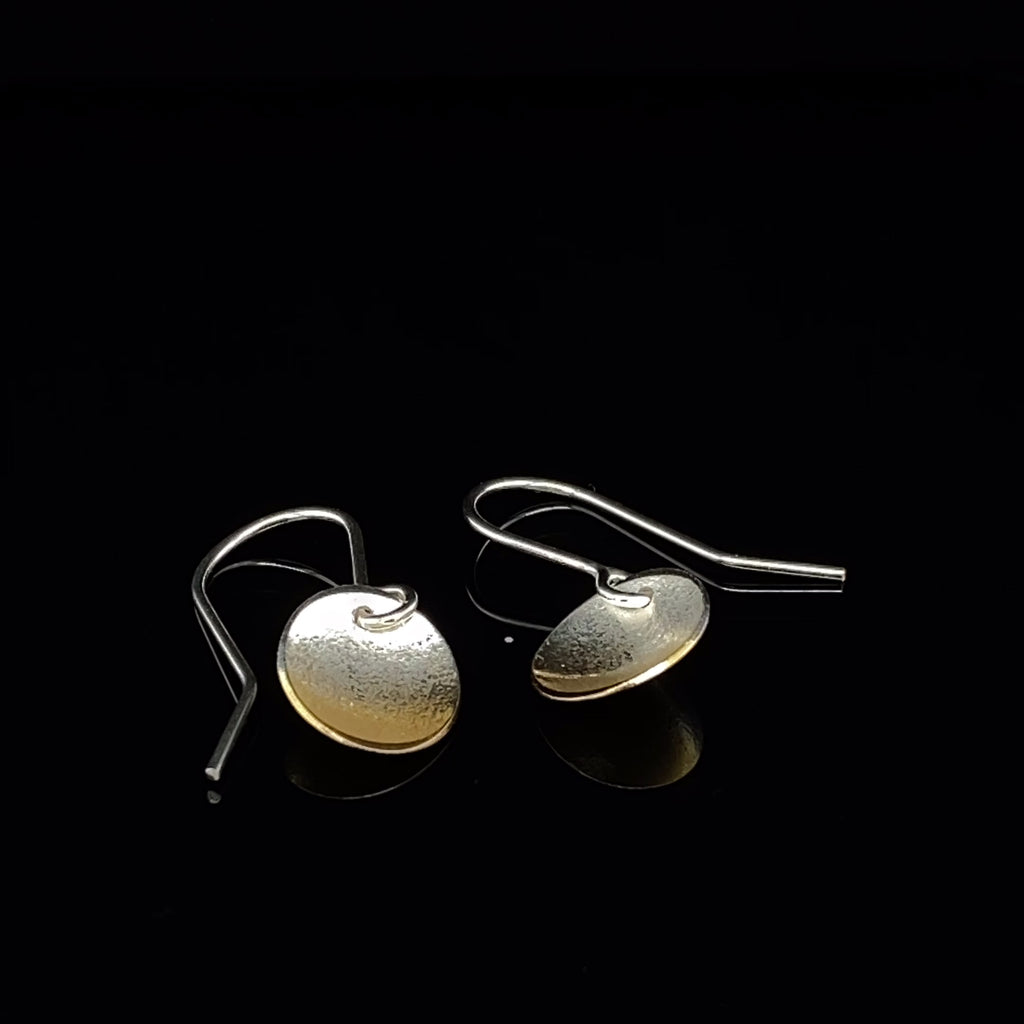 Kokkino contemporary Electra Yellow Gold Plated Drop Earrings - DESIGNYARD, Dublin Ireland.