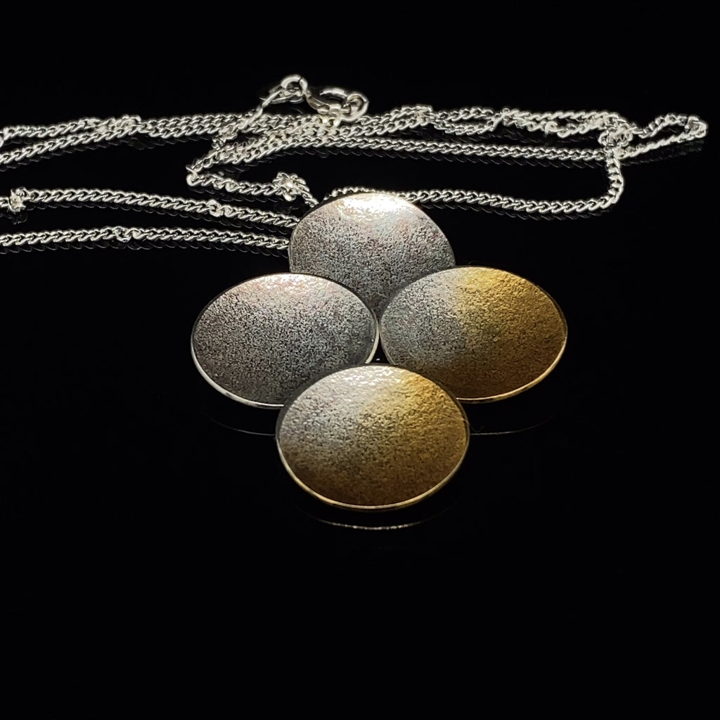 Kokkino - Electra Quad Yellow Gold Plated Silver Necklace - DESIGNYARD, Dublin Ireland.