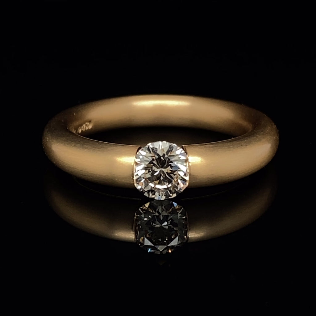 Niessing - 18k Fine Rose Gold Spannring® Tapered Engagement Ring - DESIGNYARD, Dublin Ireland.