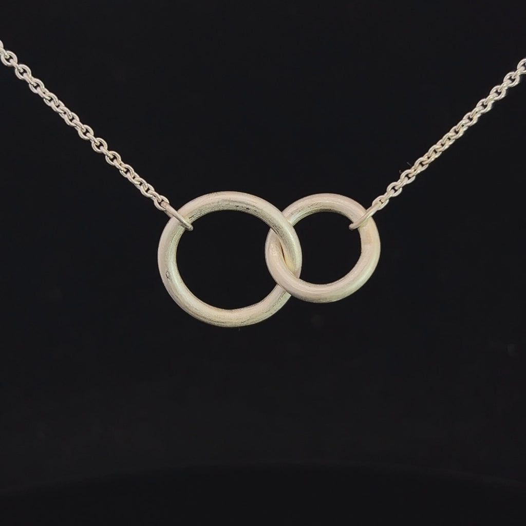 sterling silver double hoop necklace designyard contemporary jewellery gallery dublin ireland