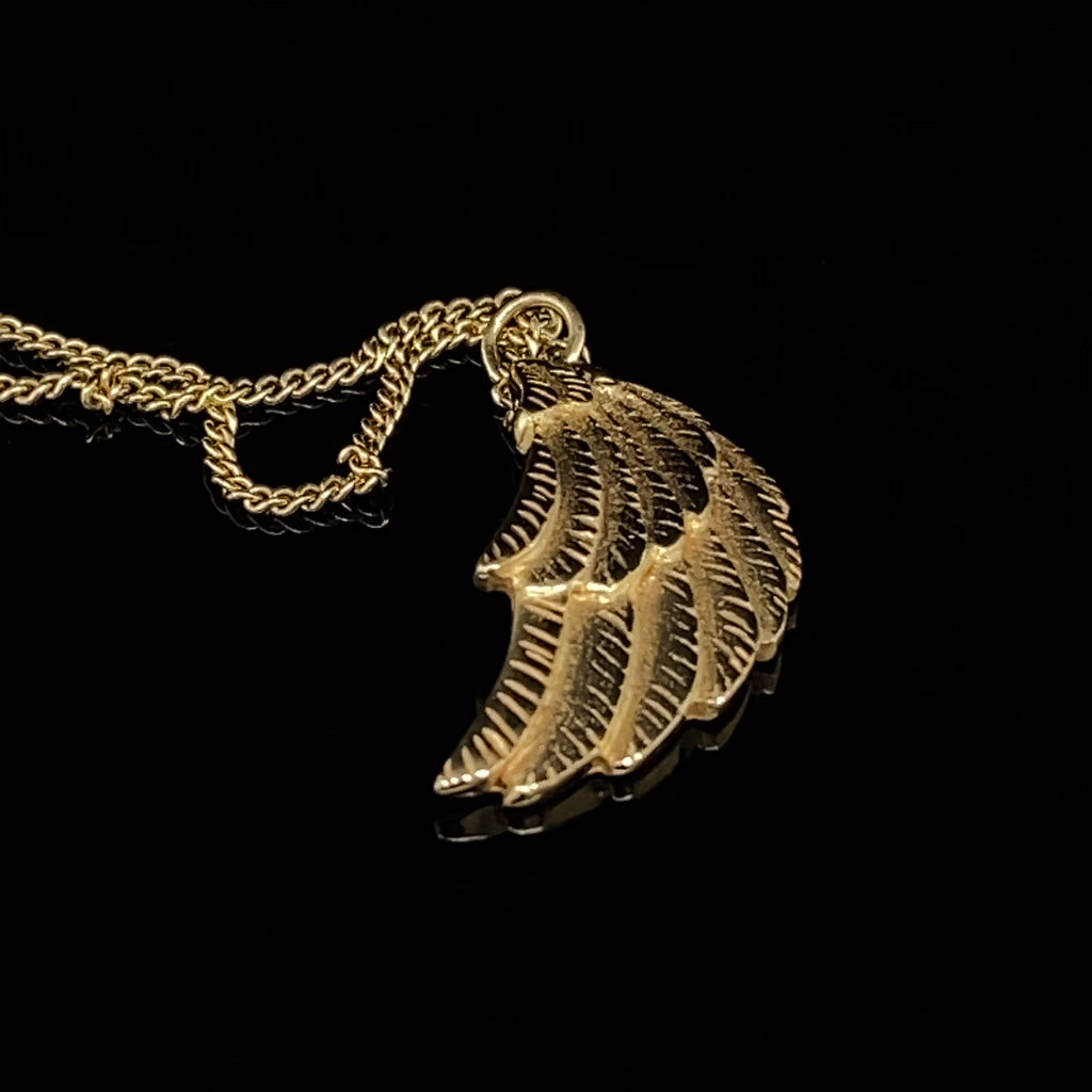 Jana Reinhardt - Sterling Silver Gold Plated Wing Pendant - DESIGNYARD, Dublin Ireland.