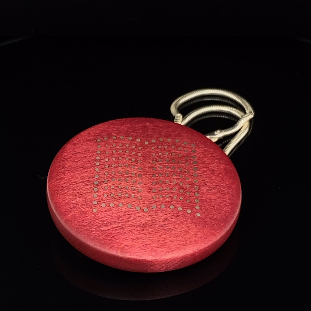 Roger Bennett - Sterling Silver Maple Open Book Inlaid Pendant - DESIGNYARD, Dublin Ireland.