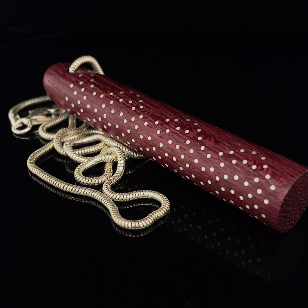 Roger Bennett - Sterling Silver Purpleheart Inlaid Pendant - DESIGNYARD, Dublin Ireland.