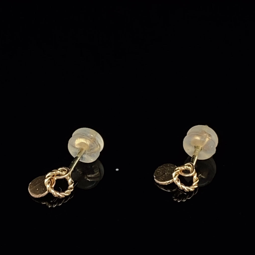 Neeltje Huddleston Slater - 14k Yellow Gold Leaf Earrings - DESIGNYARD, Dublin Ireland.