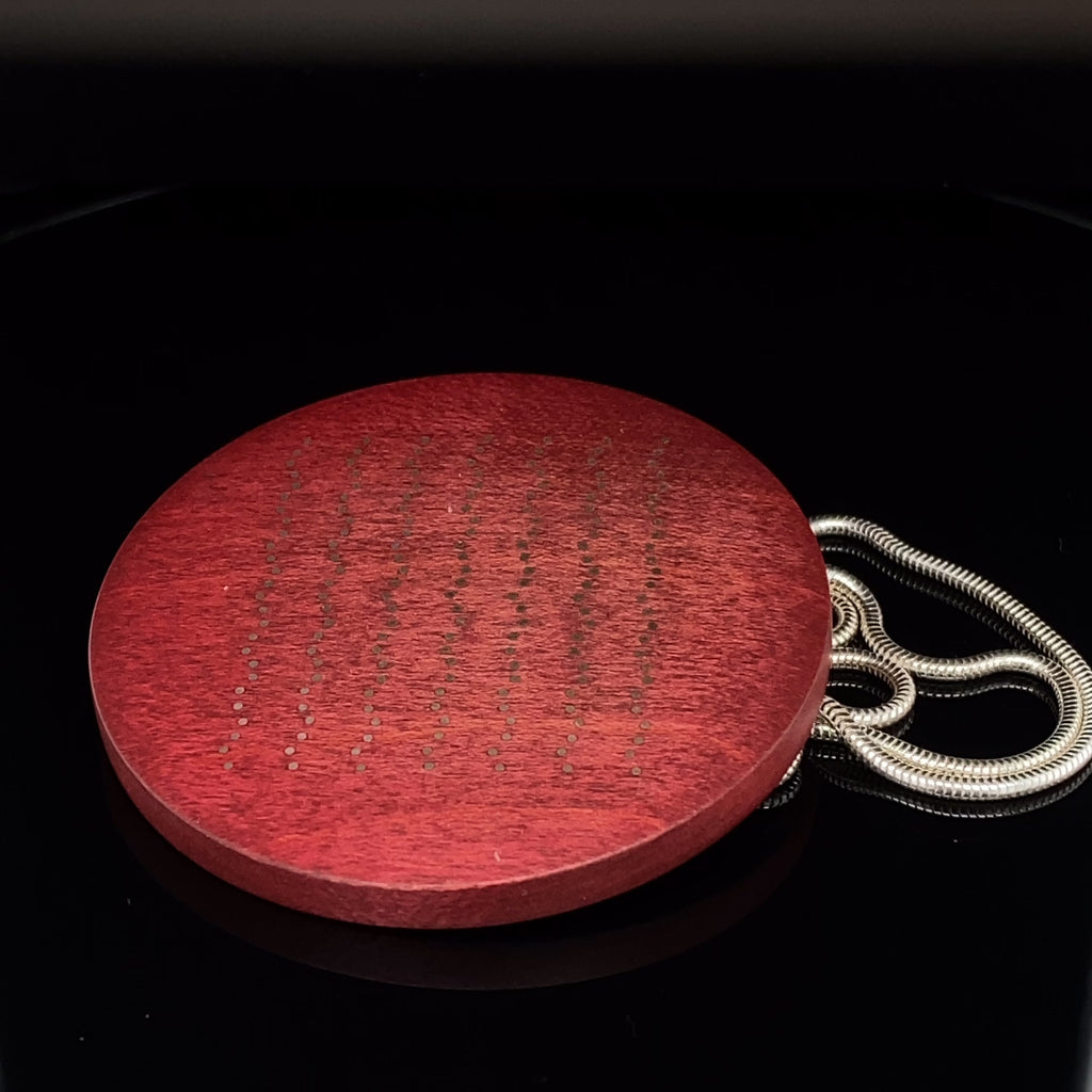 Roger Bennett - Sterling Silver Maple Zig Zag Inlaid Pendant - DESIGNYARD, Dublin Ireland.