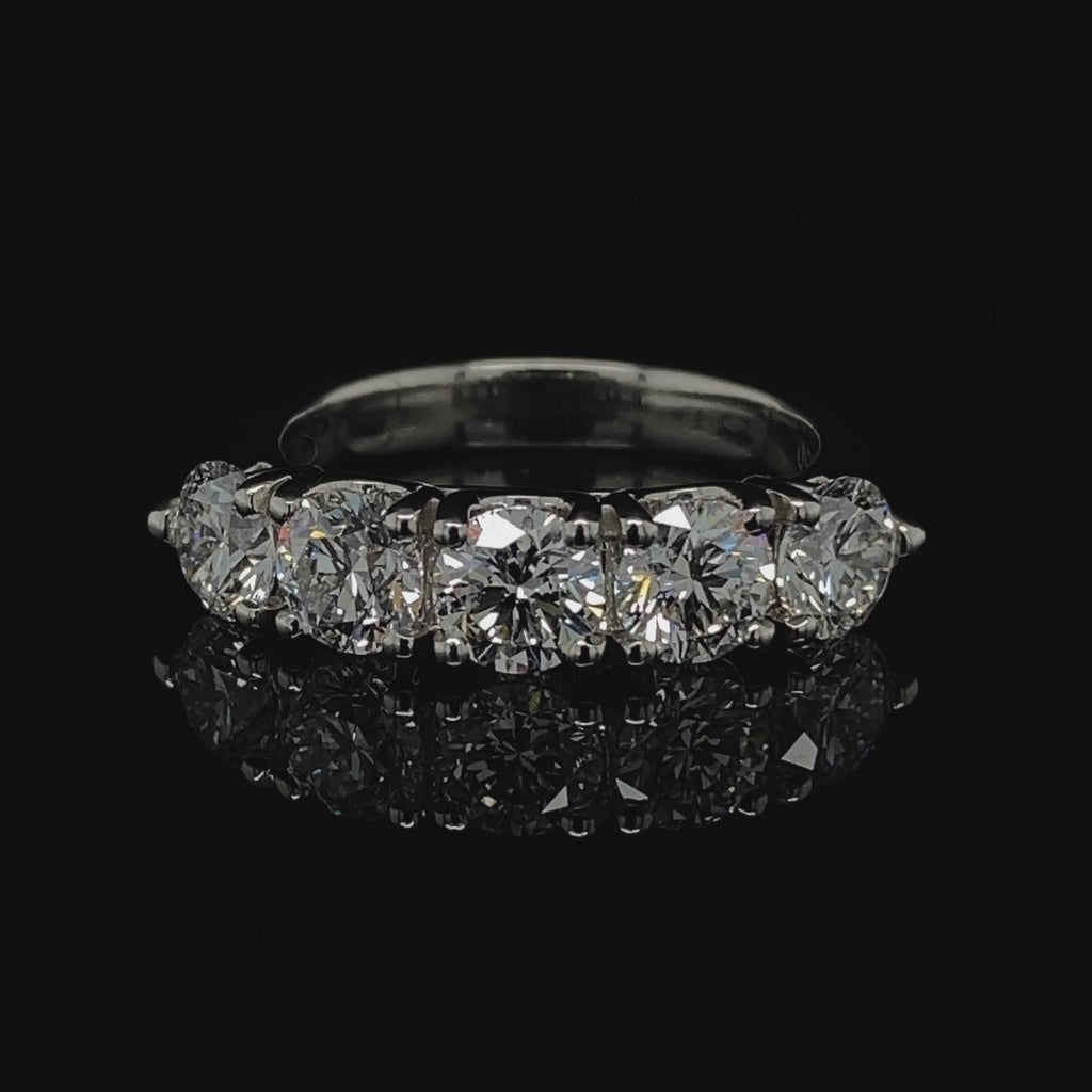 Video of Platinum 2.27ct GIA Certified Vos Diamond Eternity Ring. Available on DESIGNYARD.com and in our Jewellery Shop Dublin, Ireland. Free Worldwide Shipping with DHL.