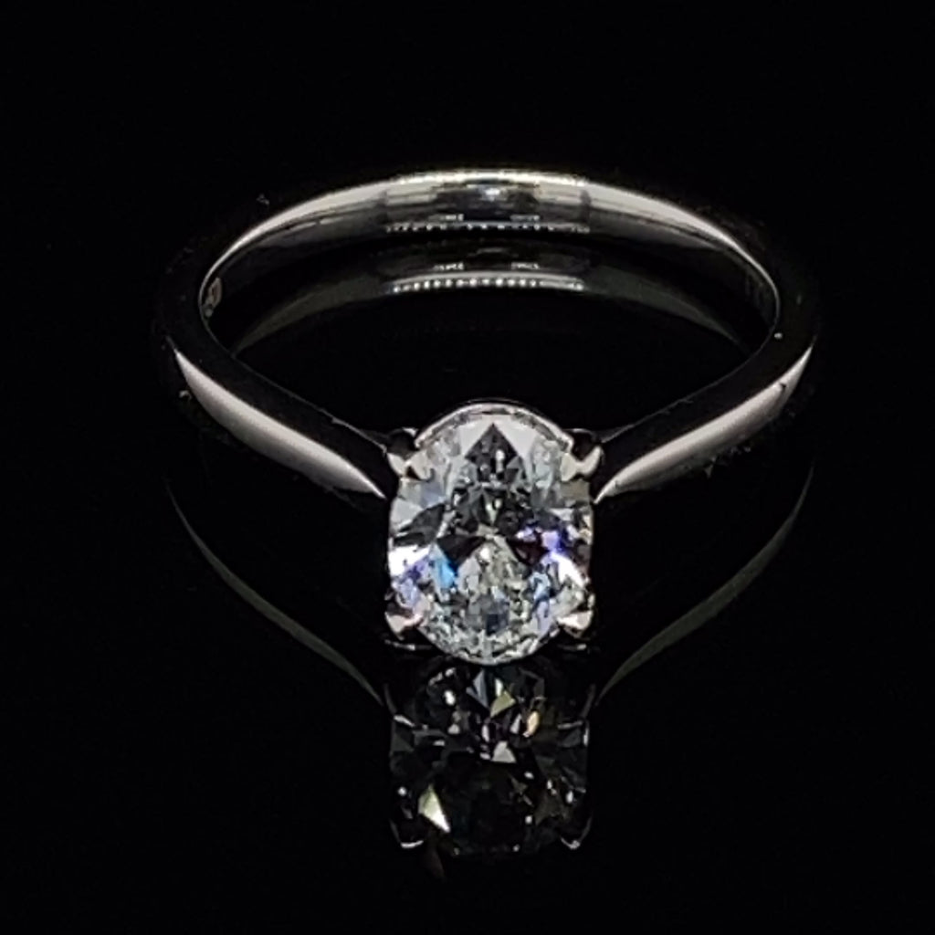 Ronan Campbell - 0.90ct Oval Brilliant G SI1 GIA Diamond Engagement Ring - DESIGNYARD, Dublin Ireland.