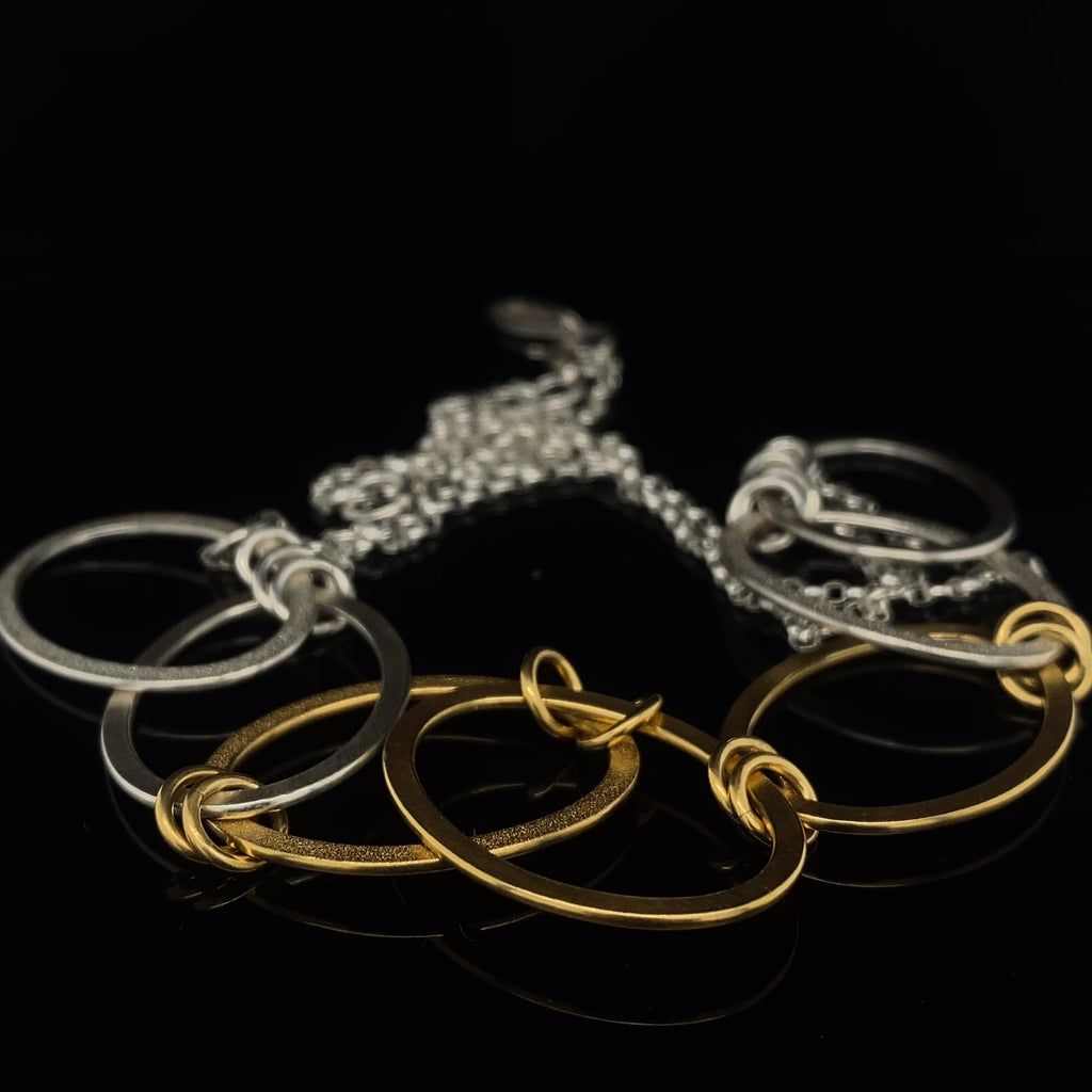 Heather O'Connor - Sterling Silver Ellipse Chain Necklace - DESIGNYARD, Dublin Ireland.