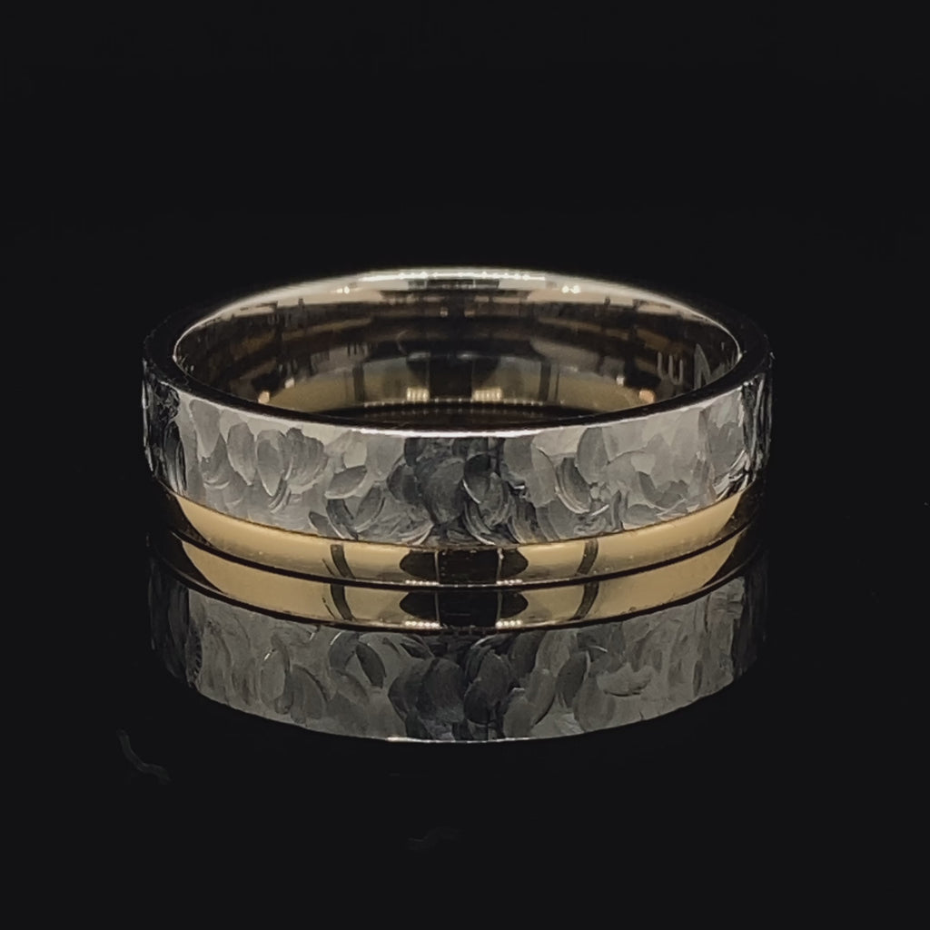 Meister - 18k White Rose Gold Contrast Ring - DESIGNYARD, Dublin Ireland.