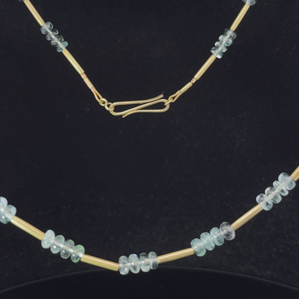 jean scott moncrieff 18k yellow blue beryl necklace designyard contemporary jewellery gallery dublin ireland