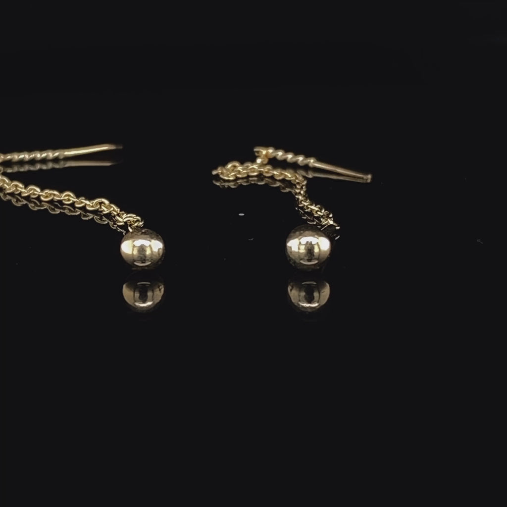 Neeltje Huddleston Slater - 14k Yellow Gold Bead Earring - DESIGNYARD, Dublin Ireland.