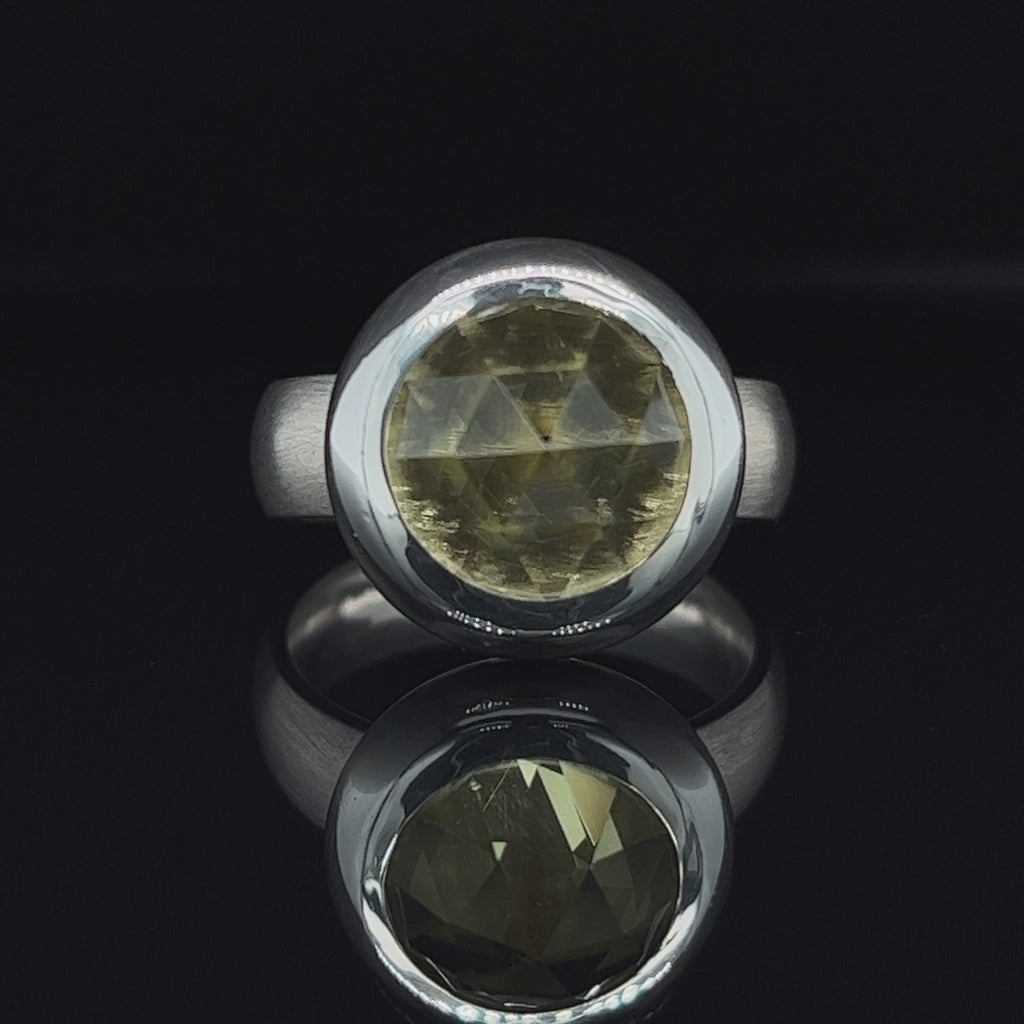 Friederike Grace - Sterling Silver Lemon Citrine Rosecut Ring - DESIGNYARD, Dublin Ireland.