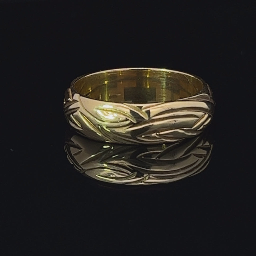 18k yellow gold ladies celtic wedding ring designyard irish made jewellery gallery dublin ireland