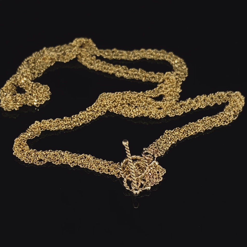 Myriam Oude Vrielink - 14k Yellow Gold Single Ribbon Necklace - DESIGNYARD, Dublin Ireland.