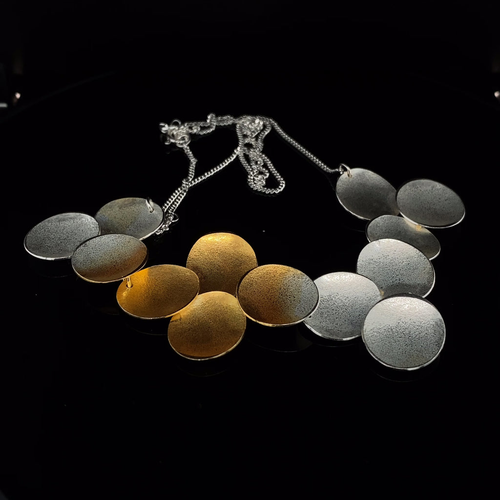 Kokkino - Electra Articulated Yellow Gold Plated Silver Necklace - DESIGNYARD, Dublin Ireland.