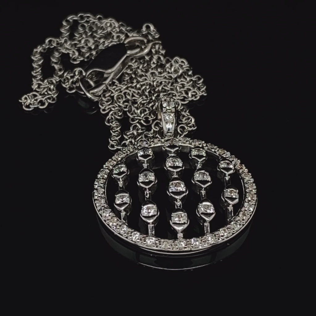 Ronan Campbell - 18k White Gold Waterfall Diamond Pendant - DESIGNYARD, Dublin Ireland.