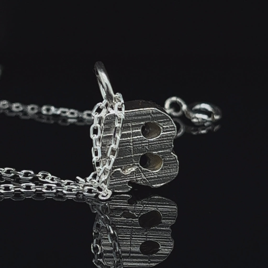 Video of Xavier Lafford's Sterling Silver Chunky B Pendant. Available on DESIGNYARD.com and in our Jewellery Shop Dublin, Ireland.