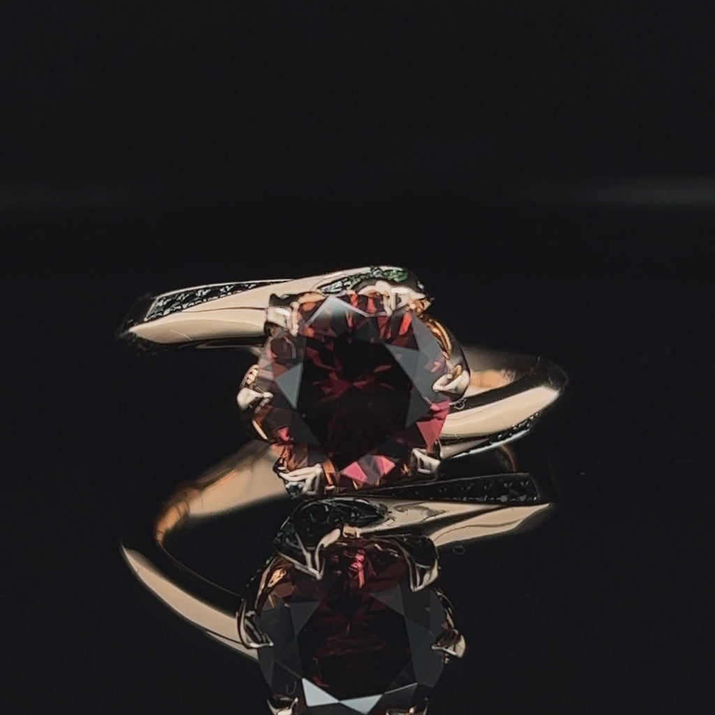 Tomasz Donocik - 18k Rose Gold Lily Pad Engagement Ring - DESIGNYARD, Dublin Ireland.