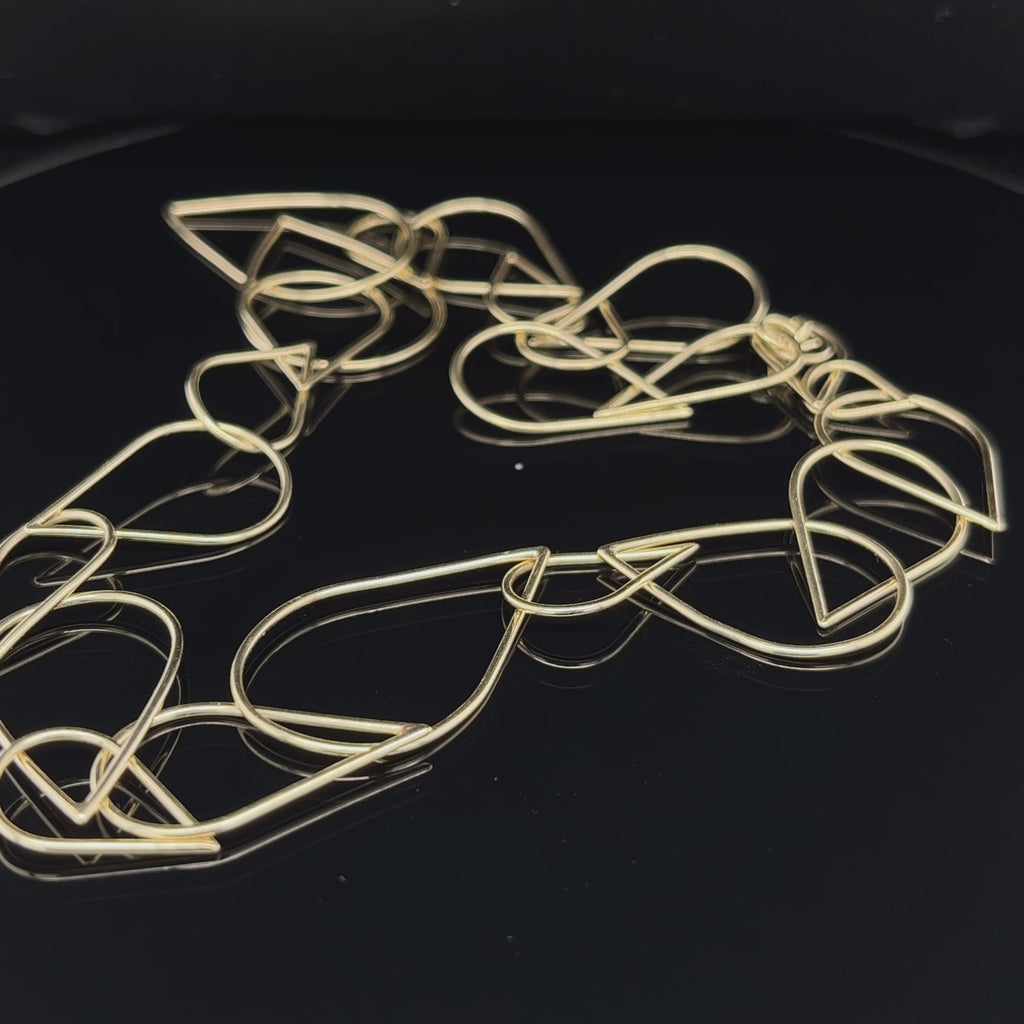 Nicole Van Der Wolf - 14k Yellow Gold Splash Necklace - DESIGNYARD, Dublin Ireland.