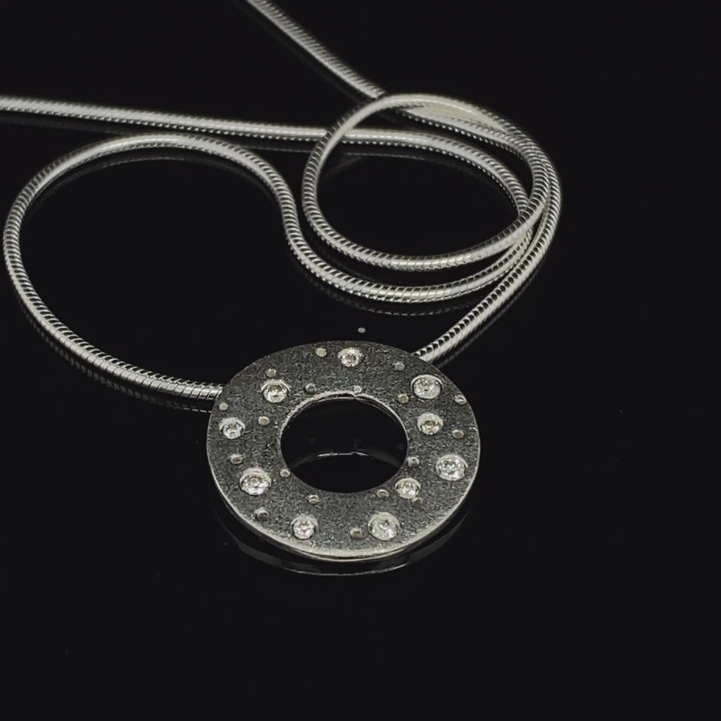 Kate Smith - Sterling Silver Diamond Polo Necklace - DESIGNYARD, Dublin Ireland.
