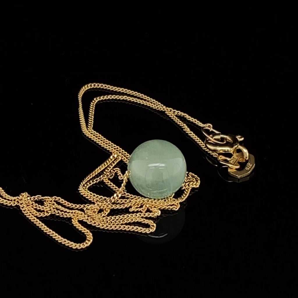 Nicole Van Der Wolf - 9k Yellow Gold Green Beryl Necklace - DESIGNYARD, Dublin Ireland.