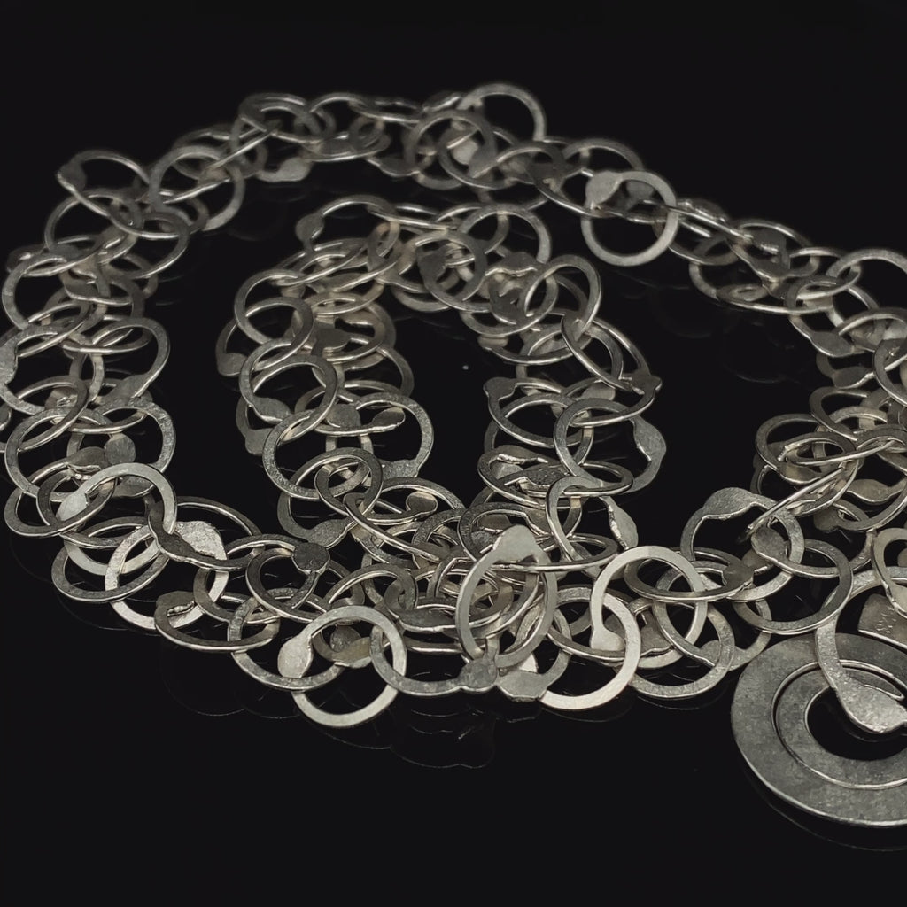 Erik Urbschat - Sterling Silver Queue GS Necklace - DESIGNYARD, Dublin Ireland.