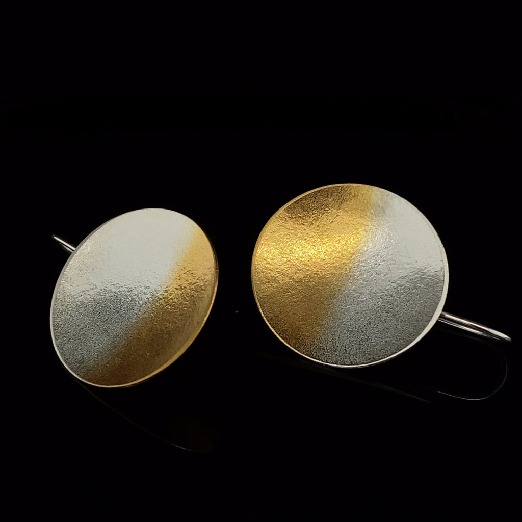 Kokkino - Electra Oversize Drop Yellow Gold Plated Silver Earrings - DESIGNYARD, Dublin Ireland.
