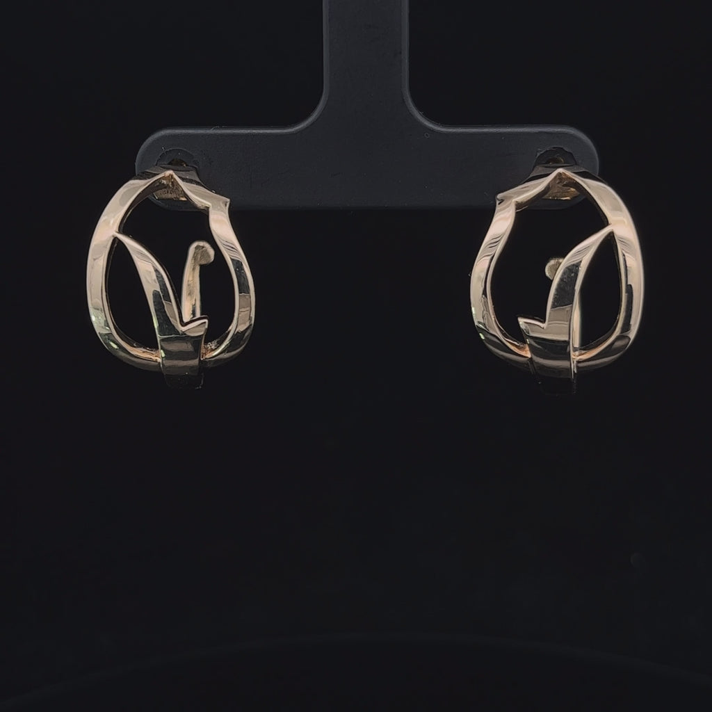 Nicole Van Der Wolf - 14k Yellow Gold Wing Earrings - DESIGNYARD, Dublin Ireland.