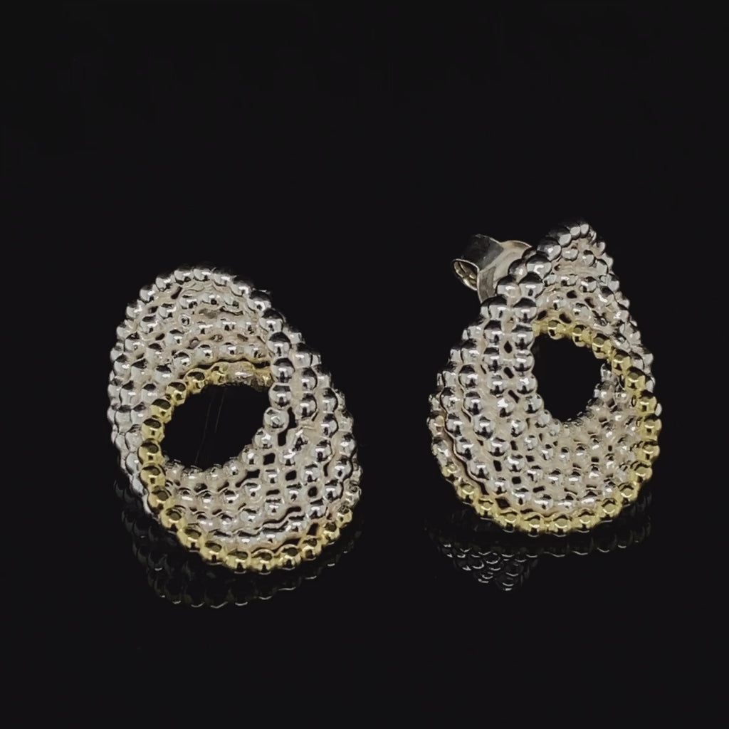Atelier Luz - 18k Yellow Gold Silver Bubble Earrings - DESIGNYARD, Dublin Ireland.