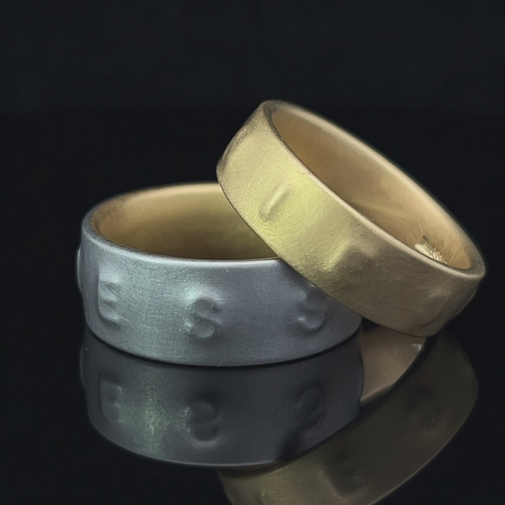 niessing signum wedding ring 18k yellow gold platinum designyard contemporary jewellery gallery dublin ireland
