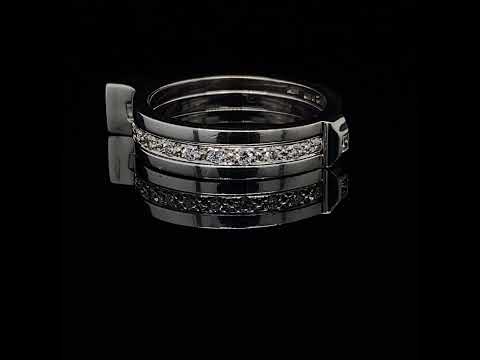Andrew Geoghegan - 18k White Gold Diamond Unity Princess wedding engagement Ring - DESIGNYARD contemporary jewellery Dublin Ireland.