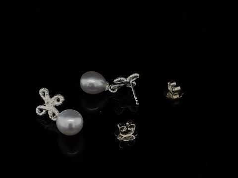 Brigitte Adolph - Sterling Silver Freshwater Pearl Pique Dame Earrings - DESIGNYARD, Dublin Ireland