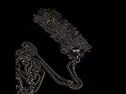 Video of Claudia Milic's Contemporary Sterling Silver Black Big Tassel Necklace. Available on DESIGNYARD.com and in our jewellery shop Dublin, Ireland. Free Worldwide Shipping with DHL.