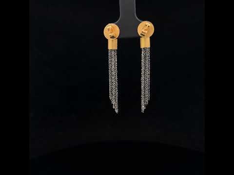 Video of Claudia Milic's Gold Black Rhodium Shine Short Drop Earrings. Available on DESIGNYARD.com and in our Contemporary Jewellery Store Dublin, Ireland. Free Worldwide Shipping with DHL.