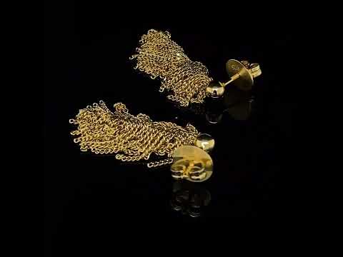 Video of Claudia Milic's Contemporary Sterling Silver Gold Siara Short Drop Earrings. Available on DESIGNYARD.com and in our jewelry store Dublin, Ireland. Free Worldwide Shipping with DHL.