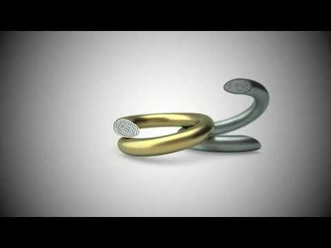 Video of Henrich & Denzel's Janus Platinum Diamond Bangle. Available on DESIGNYARD.com and in our Contemporary Jewellery Shop Dublin, Ireland. Shipping Worldwide.