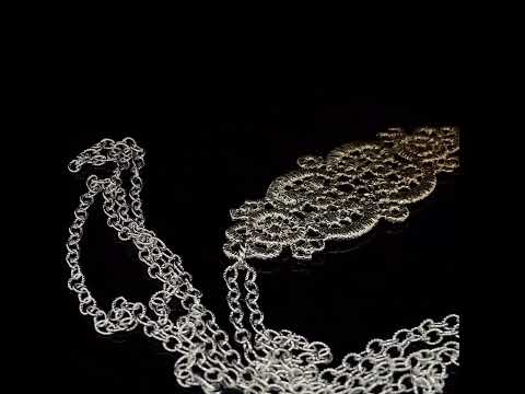 Brigitte Adolph - Sterling Silver Ombre Rose Gold Plated Turandot statement Pendant - DESIGNYARD no 1 for contemporary jewellery Dublin Ireland.