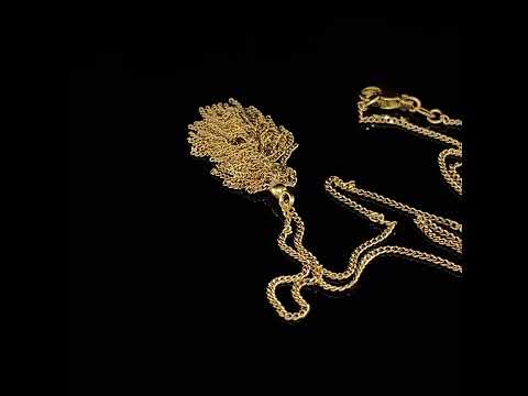 Video of Claudia Milic's Contemporary 18k Yellow Gold Tassel Collier Necklace, available on DESIGNYARD.com and in store Dublin Ireland. Free Worldwide Shipping with DHL.